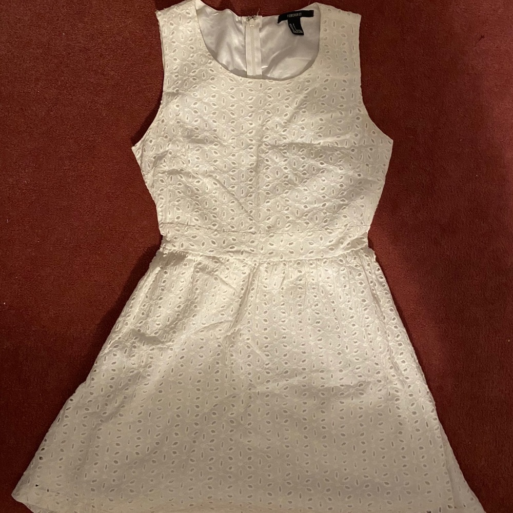 White eyelet dress